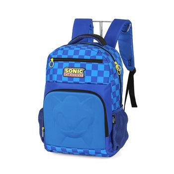 Mochila-Azul-Kids-Sonic-Bolso-Frontal-Estruturado-|-Luxcel-Tamanho--UN---Cor--AZUL-0